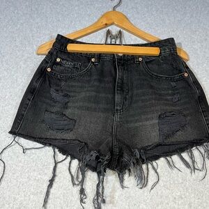 Garage Denim Shorts Womens 26 Black 3Festival